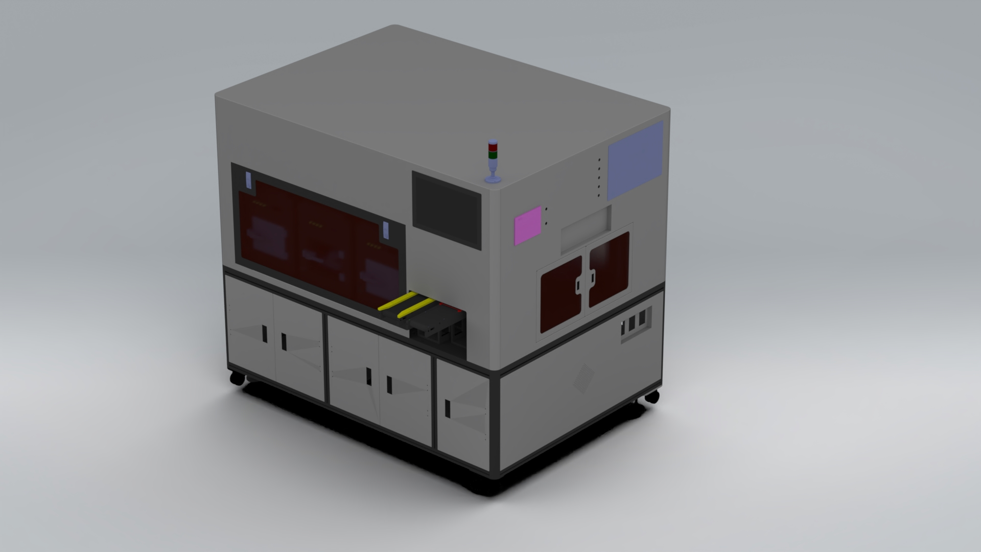 Inline automated coupling test system integrated with phone production conveyor