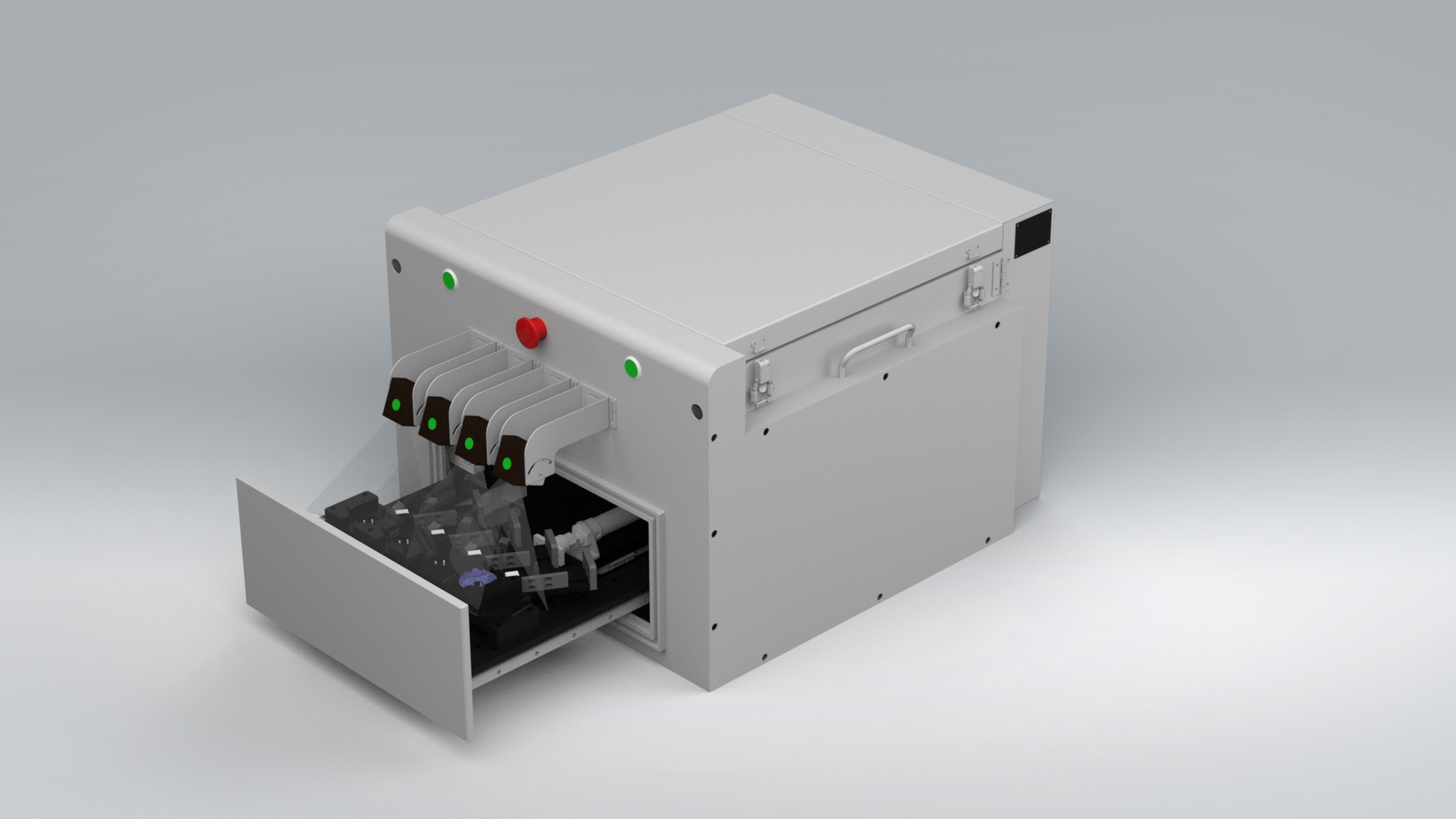 Wearable ECG test station with four positions and RA LA RLD electrode configuration